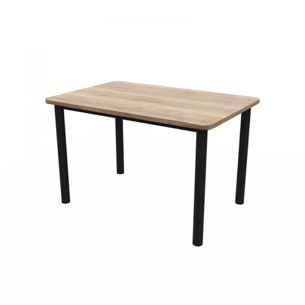 Petite table rectangle en stratifié imitation bois fabriquée en Belgique- Lustra - 4