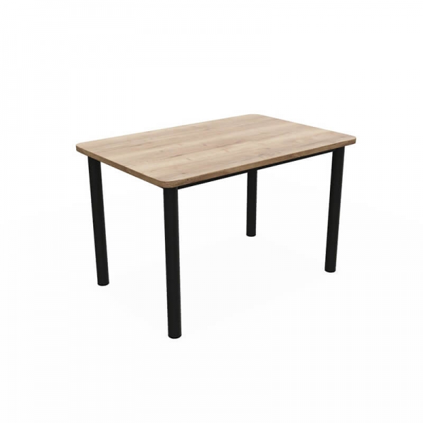 Petite table rectangle en stratifié imitation chêne fabriquée en Belgique- Lustra - 3