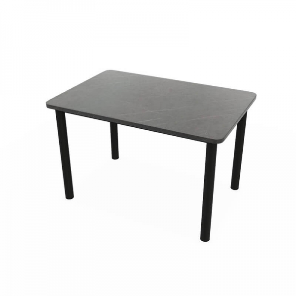 Petite table rectangle en stratifié noire fabriquée en Belgique- Lustra - 2