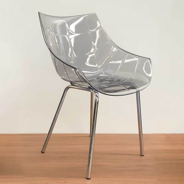 Chaise design en polycarbonate transparent fabriquée en Italie - Première - 3