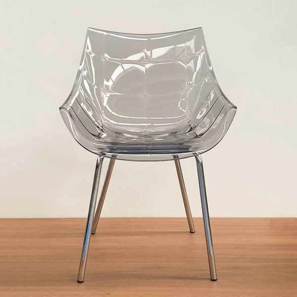 Chaise design en polycarbonate transparent fabrication Italienne - Première - 4