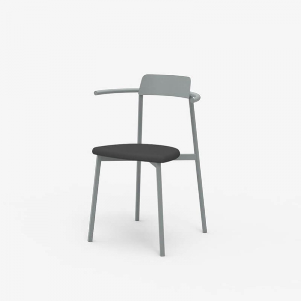 Chaise design en acier gris made in France - Alice Carrier® - 4
