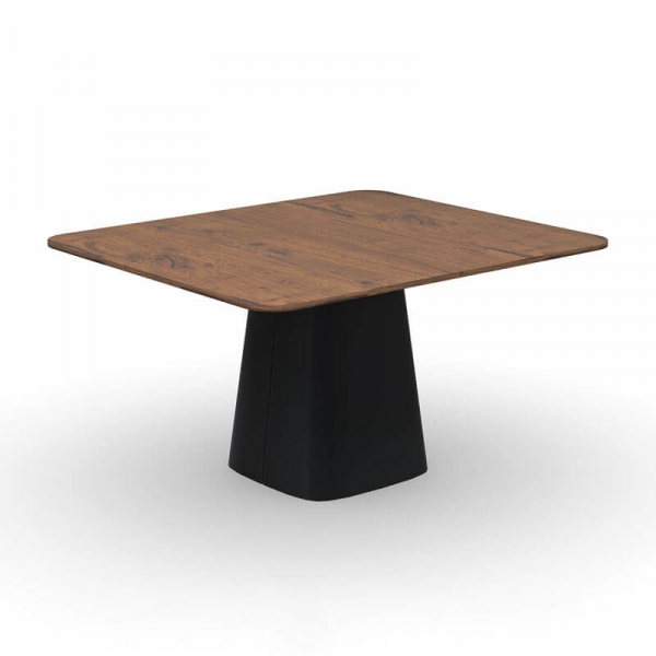 Table rectangulaire design en mélaminé extensible avec pied central - Hey Gio Connubia® - 1