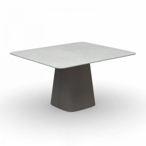 Table rectangulaire design en céramique extensible avec pied central - Hey Gio Connubia®