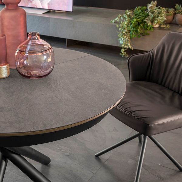 Table design ronde extensible en céramique - Celsius - 3