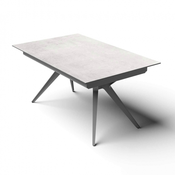 Table extensible moderne en Dekton blanc - Eiffel - 3