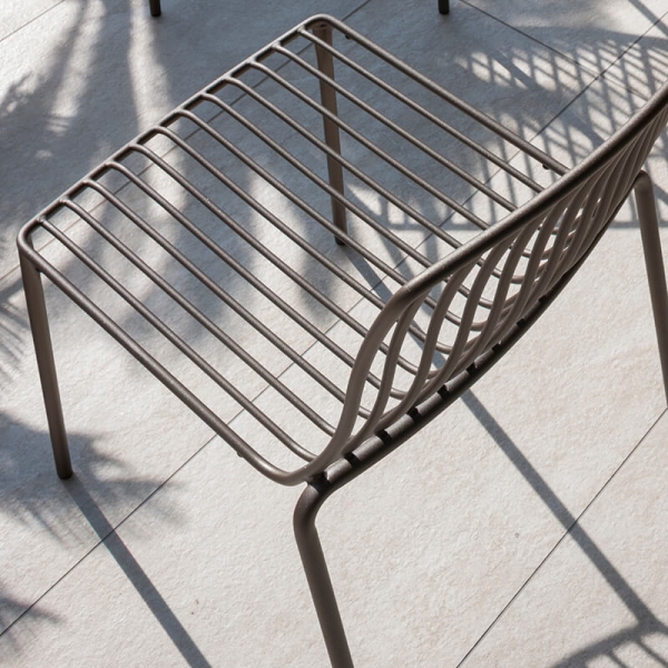 Chaise de jardin design empilable en métal - Ariel - 2