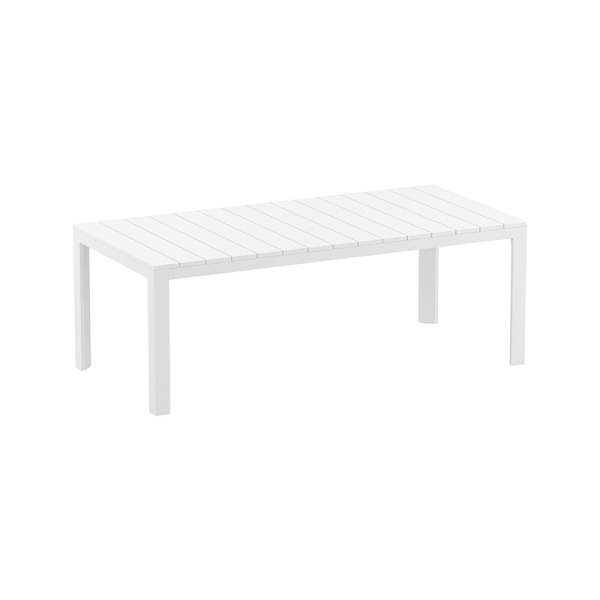 table extensible en polypropylène et pieds en aluminium blanc Atlantic - 2