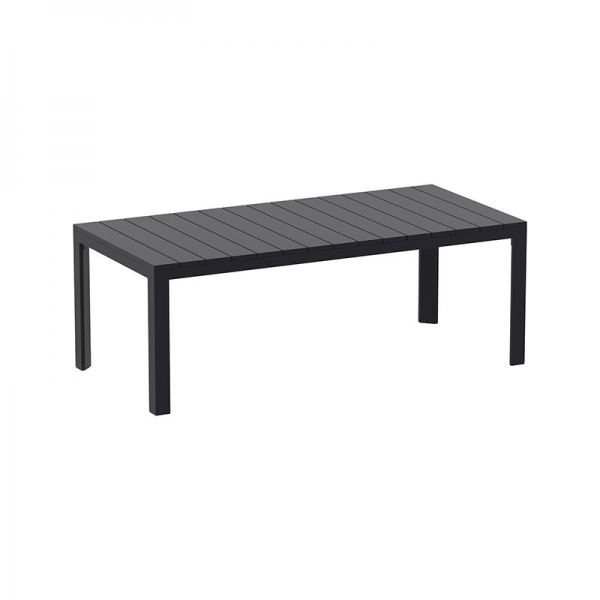 Grande table extensible en polypropylène et pieds en aluminium noir Alantic - 3