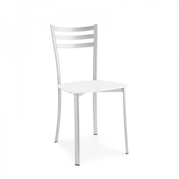 Chaise de cuisine en métal et en bois blanc - Ace 1320 - 3
