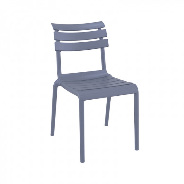 Chaise de jardin moderne en polypropylène gris - Helen - 4