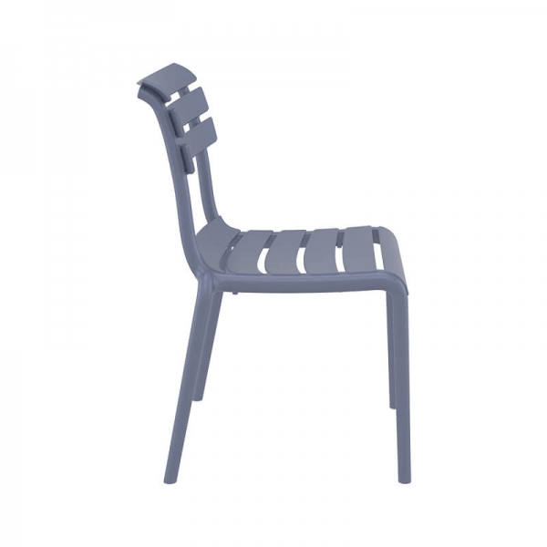 Chaise de jardin moderne gris en polypropylène - Helen - 6