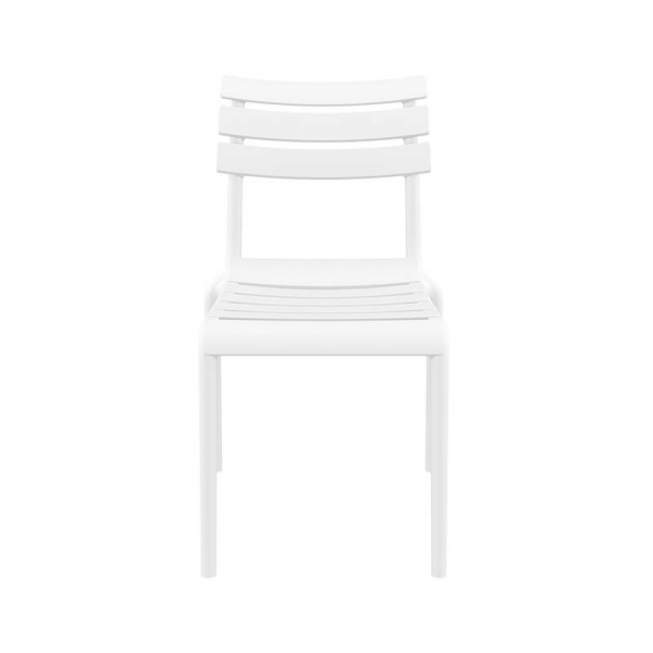 Chaise de jardin moderne en plastique blanche - Helen - 15