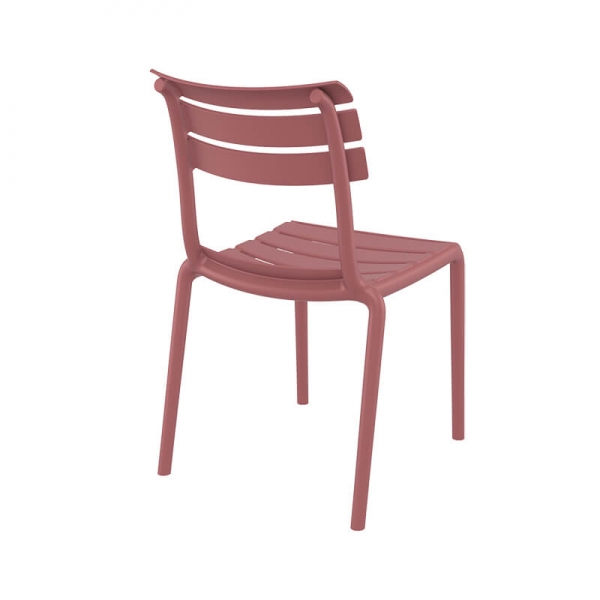 Chaise de jardin moderne en plastique rose - Helen - 19