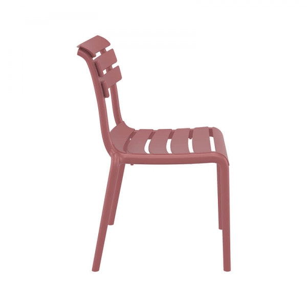 Chaise de jardin rose en plastique - Helen - 21