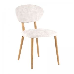 Chaise moderne en tissu et pieds en bois massif - Toro Mobitec®