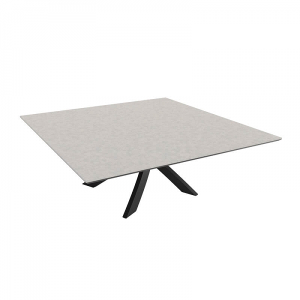 Table basse carrée en céramique et bois - Elliptica - 2