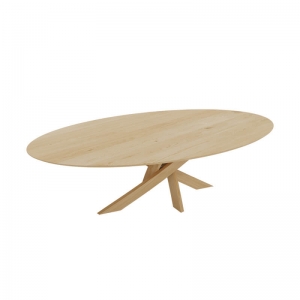 Table basse ovale en bois naturel - Elliptica