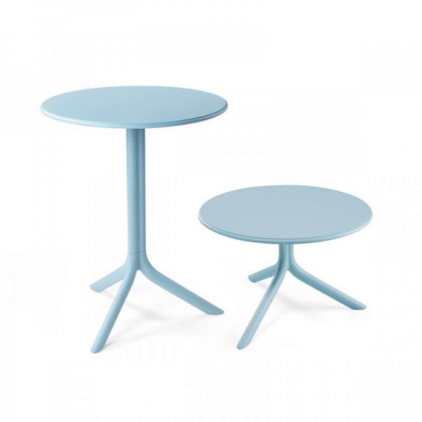 Table d'appoint en plastique bleue ajustable en hauteur - Spritz - 4