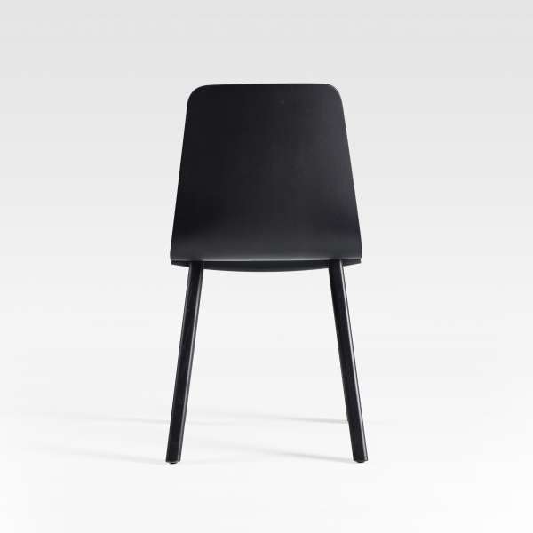 Chaise de designer en bois noir - Chevron - 8