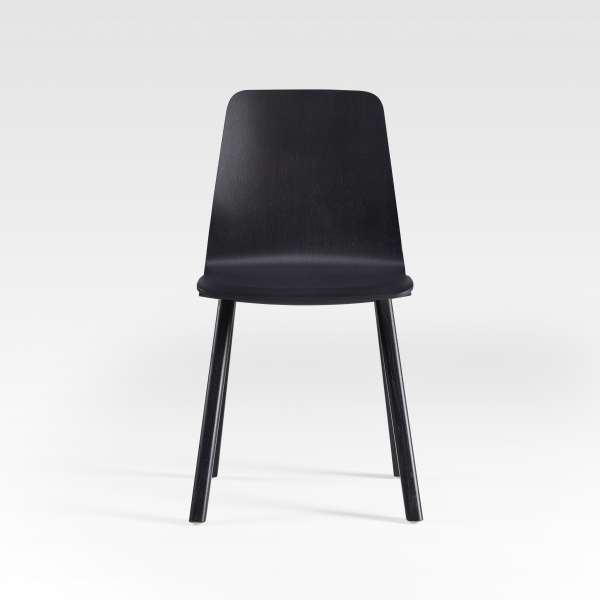 Chaise de designer en bois noir - Chevron - 9