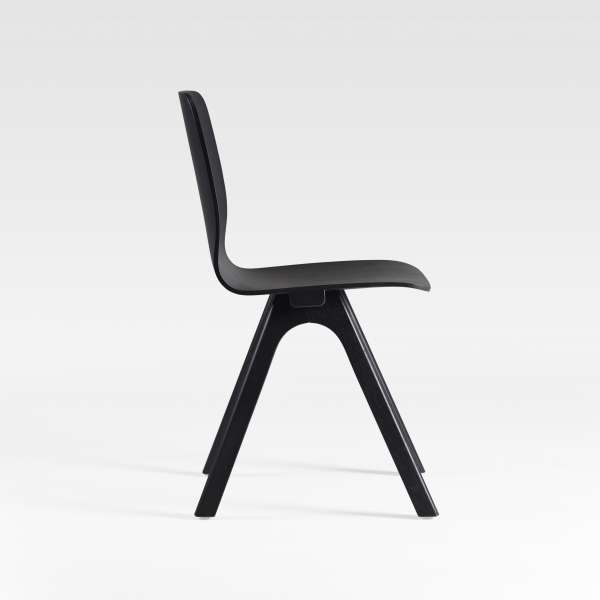 Chaise de designer en bois noir - Chevron - 10