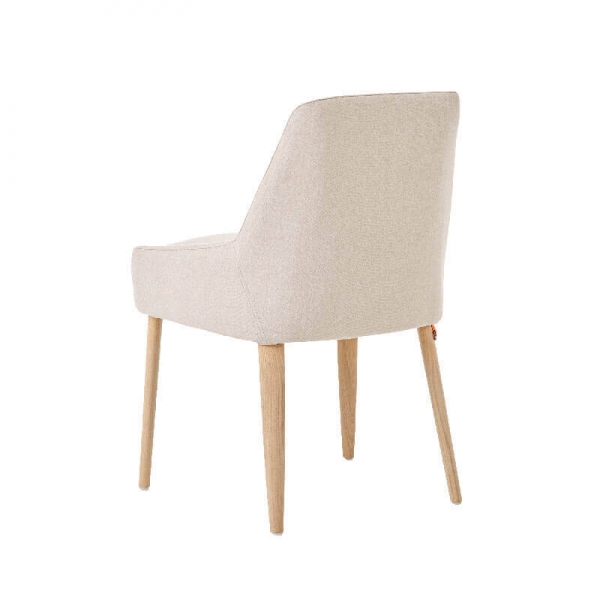 Chaise confortable en tissu et pieds bois - Saga Mobitec® - 4