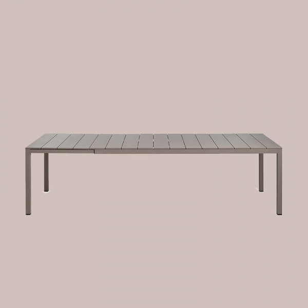 Table d'extérieur moderne extensible en aluminium taupe - Rio Alu - 8