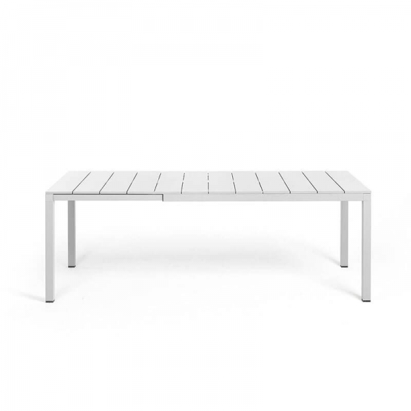 Table d'extérieur moderne extensible en aluminium blanc - Rio Alu - 6