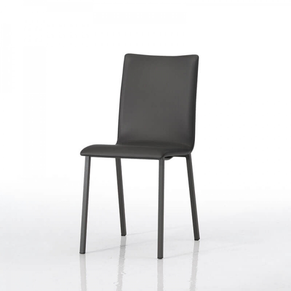 Chaise contemporaine en simili avec pieds en métal - Siero Mobliberica - 4