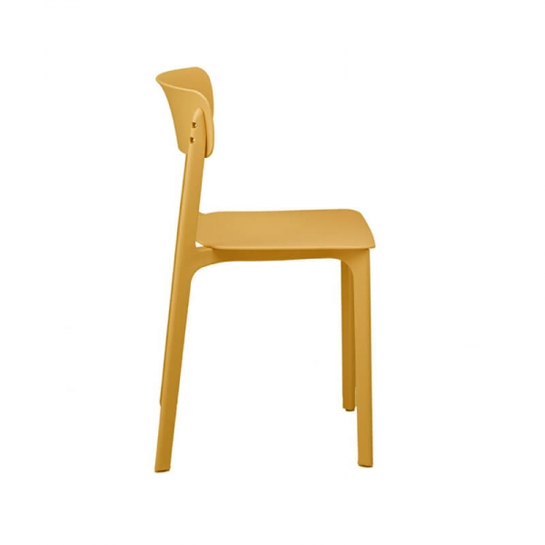 Chaise moderne en polypropylène jaune - Neptune - 28