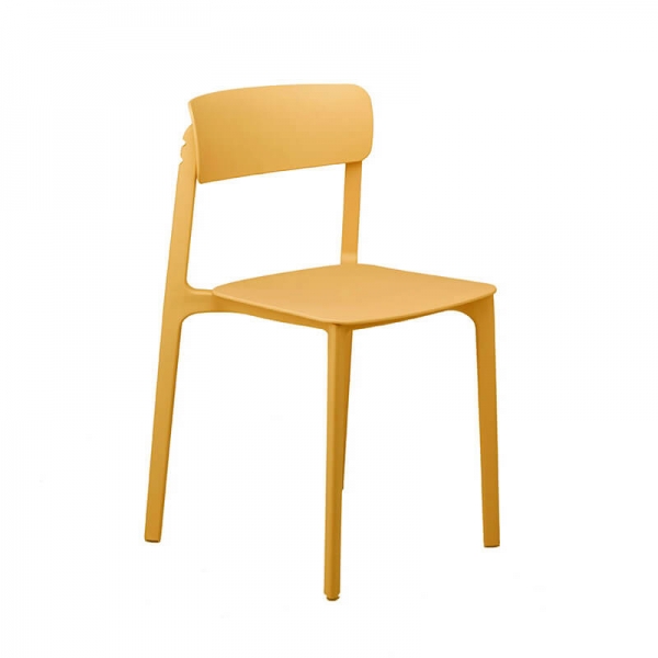 Chaise moderne en polypropylène jaune - Neptune - 29