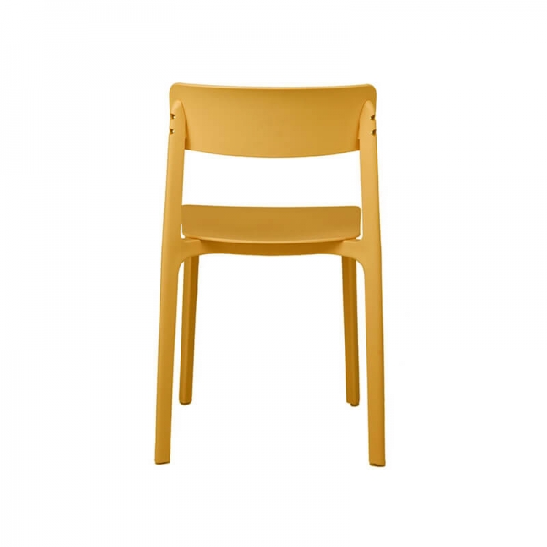 Chaise moderne en polypropylène jaune - Neptune - 30