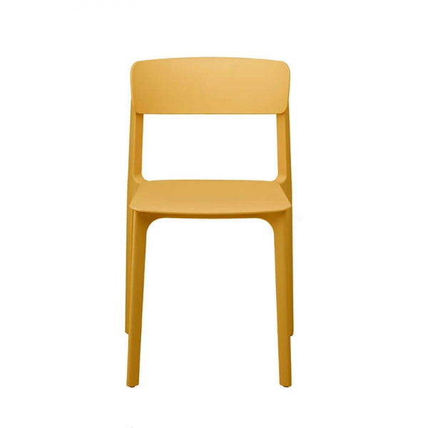 Chaise moderne en polypropylène jaune - Neptune - 31
