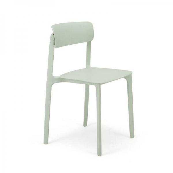 Chaise moderne en polypropylène vert d'eau - Neptune - 34