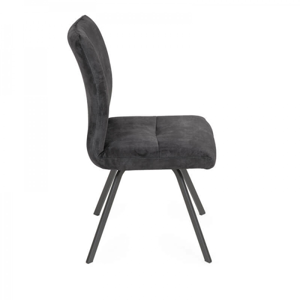 Chaise confortable moderne en tissu avec pieds en métal - Adèle  - 13