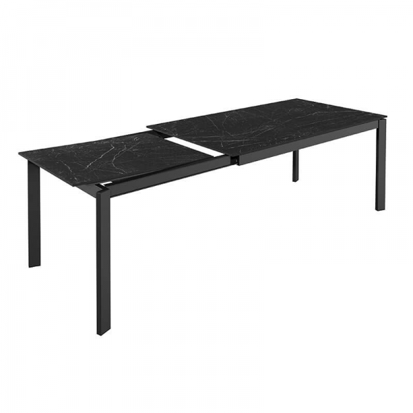 Table extensible en dekton avec pieds en métal - Lotus - 5
