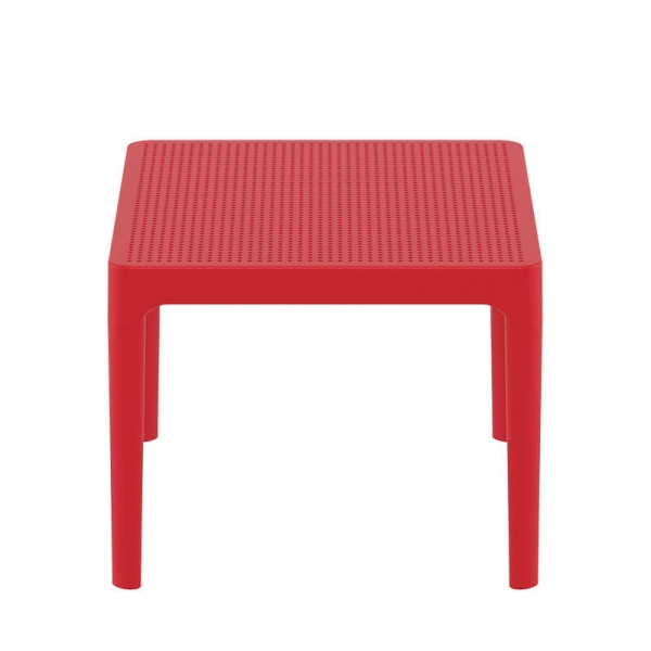 Table basse de jardin en plastique rouge - Sky Side - 20