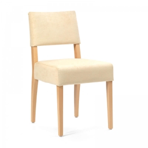 Chaise confortable en tissu et pieds en bois - Bora Mobitec