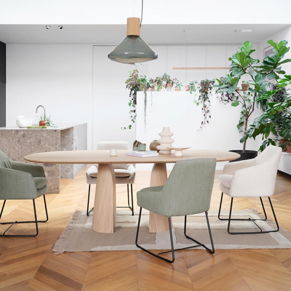 Table design en bois avec bords arrondis - Blossom Mobitec® - 6