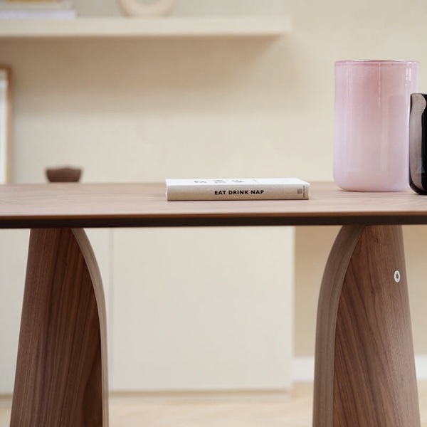 Table design en bois avec bords arrondis - Blossom Mobitec® - 11