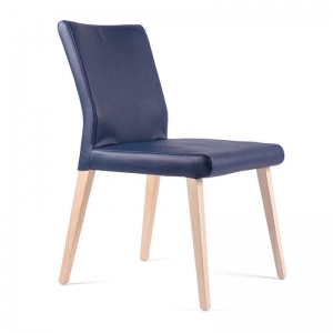 Chaise en simili avec pieds en bois - Pure XL Mobitec