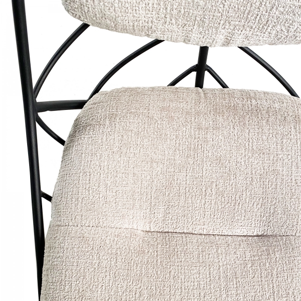 Chaise design confortable pivotante en tissu - Pauline - 8