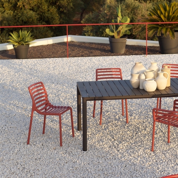Chaise de jardin design empilable de fabrication Italienne - Doga bistrot - 2