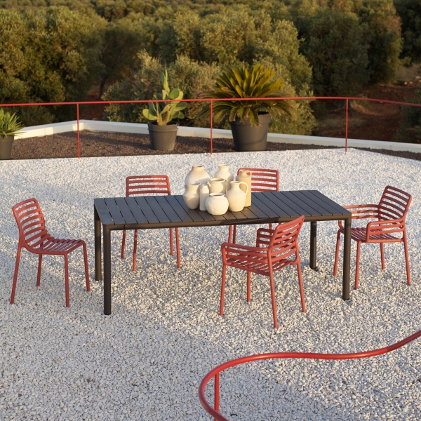 Chaise de jardin design empilable de fabrication Italienne - Doga bistrot - 4