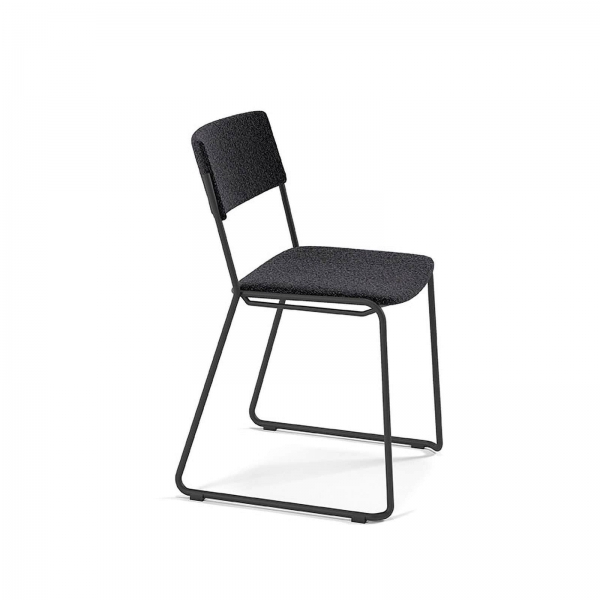 Chaise minimaliste épurée en tissu - Zoom - 3