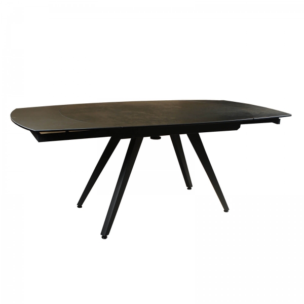 Table moderne extensible en céramique avec pieds en métal - Sofia - 4