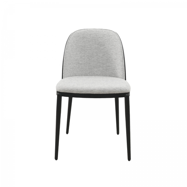 Chaise moderne en tissu dossier bois avec pieds en métal - Simone - 7