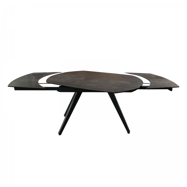 Table moderne en céramique avec allonges et pieds en métal - Sofia - 7