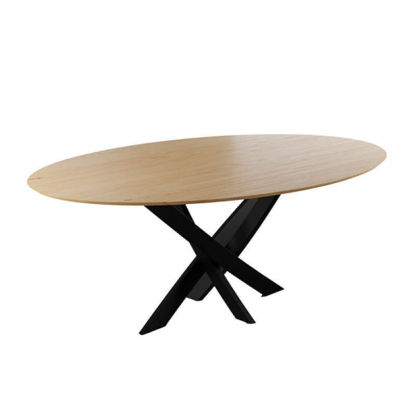 Table ovale en bois de chêne naturel made in France - Elliptica - 2